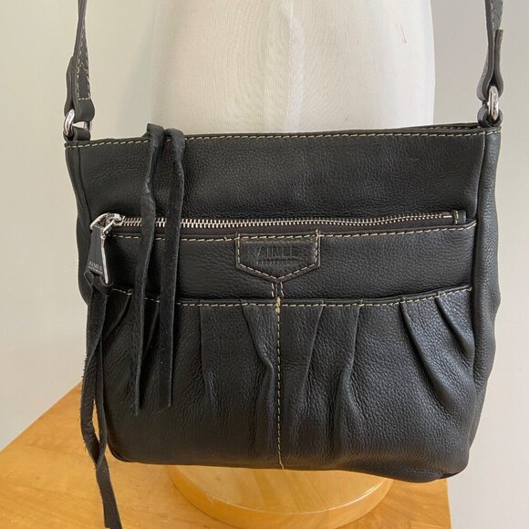 Aimee Kestenberg Handbags - Aimee Kestenberg Black Leather Crossbody Bag With Adjustable Strap & Zipper